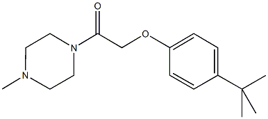 2-[4-(1,1-Dimethylethyl)phenoxy]-1-(4-methyl-1-piperazinyl)ethanone, 452362-64-0, 结构式