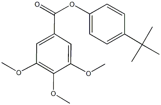 4-tert-butylphenyl 3,4,5-trimethoxybenzoate Struktur