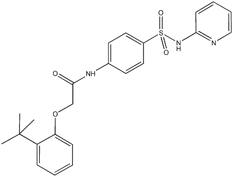 2-(2-tert-butylphenoxy)-N-{4-[(2-pyridinylamino)sulfonyl]phenyl}acetamide 结构式