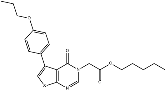 pentyl (4-oxo-5-(4-propoxyphenyl)thieno[2,3-d]pyrimidin-3(4H)-yl)acetate|