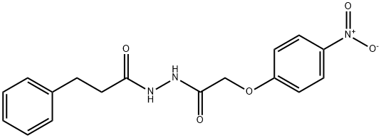 2-{4-nitrophenoxy}-N'-(3-phenylpropanoyl)acetohydrazide 结构式
