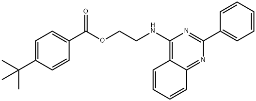 2-[(2-phenyl-4-quinazolinyl)amino]ethyl 4-tert-butylbenzoate 结构式