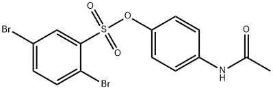4-(acetylamino)phenyl 2,5-dibromobenzenesulfonate Structure