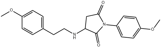 1-(4-methoxyphenyl)-3-{[2-(4-methoxyphenyl)ethyl]amino}-2,5-pyrrolidinedione Struktur