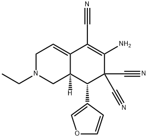 459154-60-0 6-amino-2-ethyl-8-(3-furyl)-2,3,8,8a-tetrahydro-5,7,7(1H)-isoquinolinetricarbonitrile