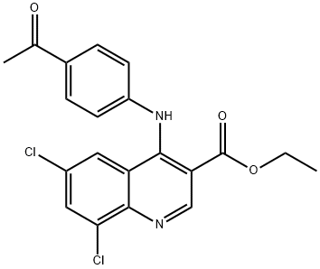 459418-82-7 ethyl 4-(4-acetylanilino)-6,8-dichloro-3-quinolinecarboxylate