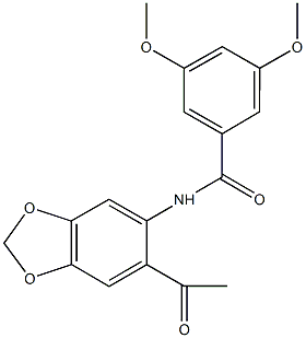 N-(6-acetyl-1,3-benzodioxol-5-yl)-3,5-dimethoxybenzamide Structure