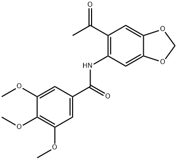 N-(6-acetyl-1,3-benzodioxol-5-yl)-3,4,5-trimethoxybenzamide Struktur
