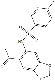 N-(6-acetyl-1,3-benzodioxol-5-yl)-4-methylbenzenesulfonamide Structure