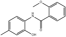 N-(2-hydroxy-4-methylphenyl)-2-methoxybenzamide 化学構造式