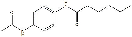 N-[4-(acetylamino)phenyl]hexanamide Struktur