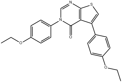 3,5-bis(4-ethoxyphenyl)thieno[2,3-d]pyrimidin-4(3H)-one Structure