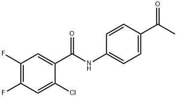 N-(4-acetylphenyl)-2-chloro-4,5-difluorobenzamide Struktur