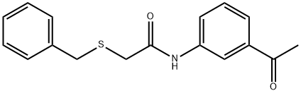 N-(3-acetylphenyl)-2-(benzylsulfanyl)acetamide Struktur