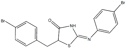 5-(4-bromobenzyl)-2-[(4-bromophenyl)imino]-1,3-thiazolidin-4-one Structure
