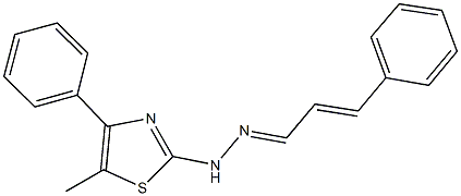 3-phenylacrylaldehyde (5-methyl-4-phenyl-1,3-thiazol-2-yl)hydrazone,466669-45-4,结构式