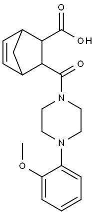 3-{[4-(2-methoxyphenyl)-1-piperazinyl]carbonyl}bicyclo[2.2.1]hept-5-ene-2-carboxylic acid Struktur