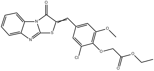 471921-74-1 ethyl {2-chloro-6-methoxy-4-[(3-oxo[1,3]thiazolo[3,2-a]benzimidazol-2(3H)-ylidene)methyl]phenoxy}acetate