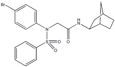 473708-30-4 N-bicyclo[2.2.1]hept-2-yl-2-[4-bromo(phenylsulfonyl)anilino]acetamide