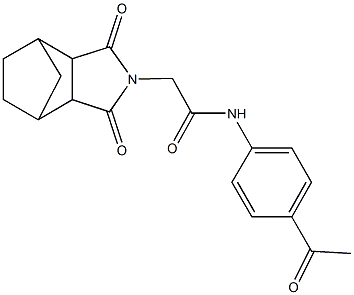 N-(4-acetylphenyl)-2-(3,5-dioxo-4-azatricyclo[5.2.1.0~2,6~]dec-4-yl)acetamide 结构式