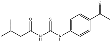 N-(4-acetylphenyl)-N'-(3-methylbutanoyl)thiourea Struktur