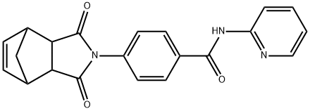 4-(3,5-dioxo-4-azatricyclo[5.2.1.0~2,6~]dec-8-en-4-yl)-N-(2-pyridinyl)benzamide Struktur