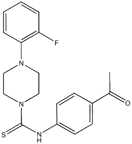 N-(4-acetylphenyl)-4-(2-fluorophenyl)-1-piperazinecarbothioamide Structure