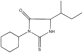 5-sec-butyl-3-cyclohexyl-2-thioxoimidazolidin-4-one Structure