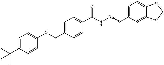 475491-70-4 N'-(1,3-benzodioxol-5-ylmethylene)-4-[(4-tert-butylphenoxy)methyl]benzohydrazide