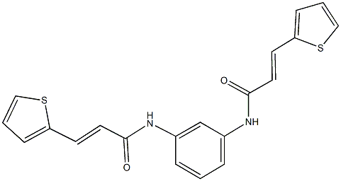 3-(2-thienyl)-N-(3-{[3-(2-thienyl)acryloyl]amino}phenyl)acrylamide Struktur