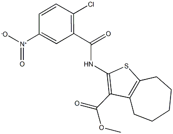 477571-13-4 methyl 2-({2-chloro-5-nitrobenzoyl}amino)-5,6,7,8-tetrahydro-4H-cyclohepta[b]thiophene-3-carboxylate