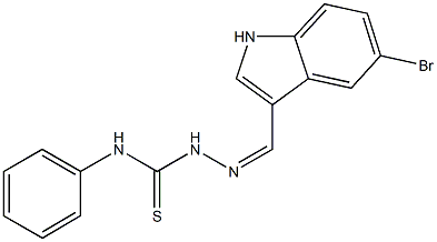 5-bromo-1H-indole-3-carbaldehyde N-phenylthiosemicarbazone Structure