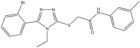 2-{[5-(2-bromophenyl)-4-ethyl-4H-1,2,4-triazol-3-yl]sulfanyl}-N-(3-methylphenyl)acetamide Structure