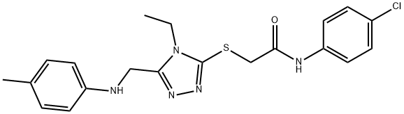 482640-41-5 N-(4-chlorophenyl)-2-[(4-ethyl-5-{[(4-methylphenyl)amino]methyl}-4H-1,2,4-triazol-3-yl)sulfanyl]acetamide