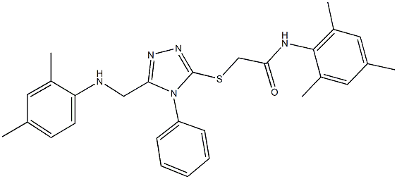 482642-05-7 2-({5-[(2,4-dimethylanilino)methyl]-4-phenyl-4H-1,2,4-triazol-3-yl}sulfanyl)-N-mesitylacetamide
