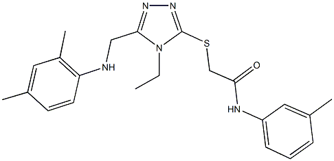 482645-04-5 2-({5-[(2,4-dimethylanilino)methyl]-4-ethyl-4H-1,2,4-triazol-3-yl}sulfanyl)-N-(3-methylphenyl)acetamide