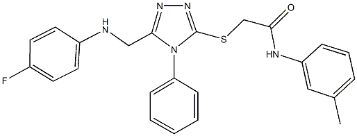 2-[(5-{[(4-fluorophenyl)amino]methyl}-4-phenyl-4H-1,2,4-triazol-3-yl)sulfanyl]-N-(3-methylphenyl)acetamide Structure