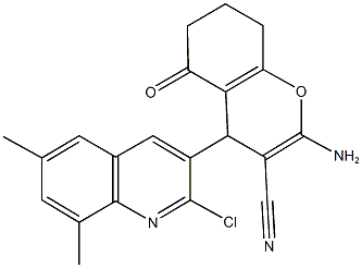 482645-79-4 2-amino-4-(2-chloro-6,8-dimethyl-3-quinolinyl)-5-oxo-5,6,7,8-tetrahydro-4H-chromene-3-carbonitrile