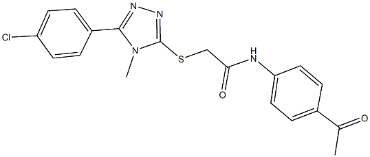 N-(4-acetylphenyl)-2-{[5-(4-chlorophenyl)-4-methyl-4H-1,2,4-triazol-3-yl]sulfanyl}acetamide Struktur