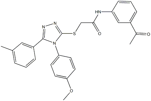 N-(3-acetylphenyl)-2-{[4-(4-methoxyphenyl)-5-(3-methylphenyl)-4H-1,2,4-triazol-3-yl]sulfanyl}acetamide|