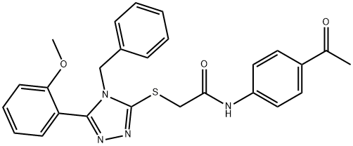 N-(4-acetylphenyl)-2-{[4-benzyl-5-(2-methoxyphenyl)-4H-1,2,4-triazol-3-yl]sulfanyl}acetamide Struktur