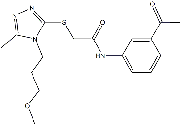 N-(3-acetylphenyl)-2-{[4-(3-methoxypropyl)-5-methyl-4H-1,2,4-triazol-3-yl]sulfanyl}acetamide Struktur