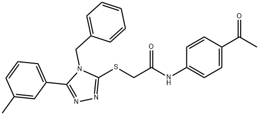 N-(4-acetylphenyl)-2-{[4-benzyl-5-(3-methylphenyl)-4H-1,2,4-triazol-3-yl]sulfanyl}acetamide Struktur