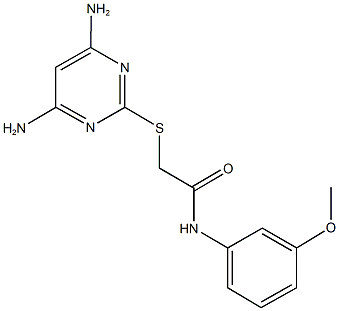 2-[(4,6-diamino-2-pyrimidinyl)sulfanyl]-N-(3-methoxyphenyl)acetamide 结构式