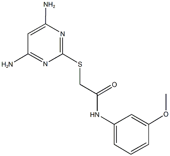 2-[(4,6-diamino-2-pyrimidinyl)sulfanyl]-N-(3-methoxyphenyl)acetamide,483327-49-7,结构式