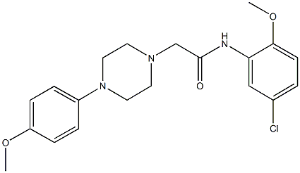 N-(5-chloro-2-methoxyphenyl)-2-[4-(4-methoxyphenyl)-1-piperazinyl]acetamide,483351-02-6,结构式