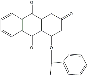 4-(1-phenylethoxy)-3,4,4a,9a-tetrahydro-2,9,10(1H)-anthracenetrione Structure