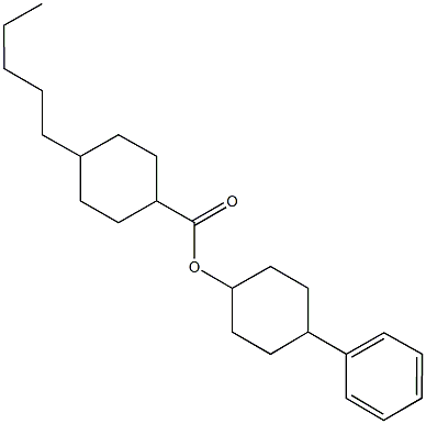 4-phenylcyclohexyl 4-pentylcyclohexanecarboxylate Struktur