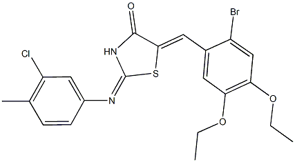 486442-06-2 5-(2-bromo-4,5-diethoxybenzylidene)-2-[(3-chloro-4-methylphenyl)imino]-1,3-thiazolidin-4-one