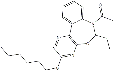 486992-36-3 7-acetyl-6-ethyl-3-(hexylsulfanyl)-6,7-dihydro[1,2,4]triazino[5,6-d][3,1]benzoxazepine